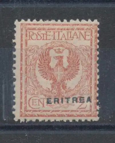 1924 ERITREA, 78cd - 2 Cent braun rot Überdruck nach rechts verschoben MNH**