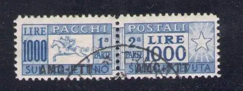 1954 TRIEST A - Postpaket Nr. 26/I - Lineare Verzahnung 13 1/4 - Gebraucht