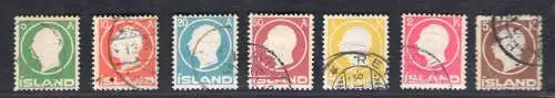 1912 Island, Nr. 68/74 - Bildnis Friedrichs VIII. - Raybaudi Zertifikat verwendet