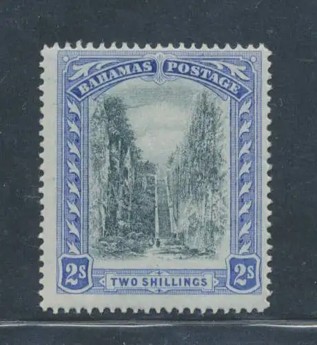 1911-19 Bahamas - Stanley Gibbons Nr. 79 - 2 Scellini schwarz und blau - postfrisch**