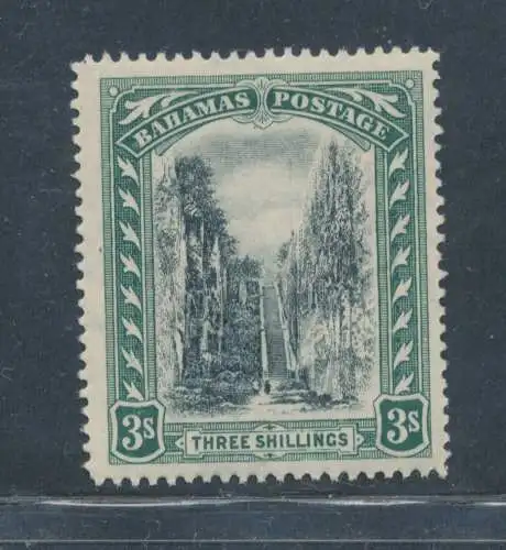 1911-19 Bahamas - Stanley Gibbons Nr. 80 - 3 Scellini schwarz und grün - postfrisch**