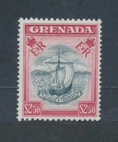 1953-59 Grenada, Stanley Gibbons Nr. 204 - $ 2,50 schieferblau und karmin - postfrisch**