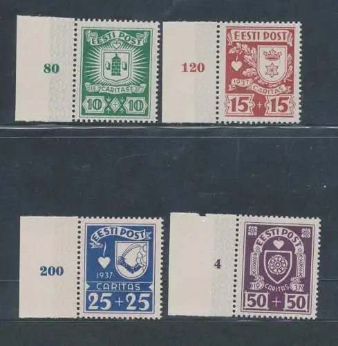 1937 Estland - Nr. 150/53 Stadtwappen - MH*