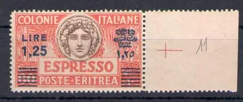 1935-37 Eritrea, Espresso Nr. 11 - Hervorragende Zentrierung - postfrisch** signiert Raybaudi