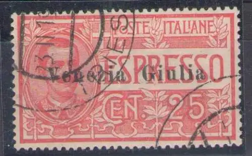 1919 Venezia Giulia - Espresso Nr. 2 - Unterdruck verschiedener Art - Gebraucht