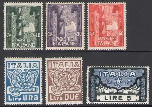 1923 Italien - Königreich, Nr. 141/46 Marsch auf Rom - postfrisch**