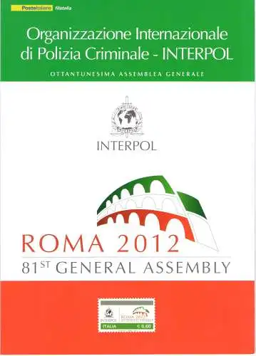 2012 Italien - Republik, Folder - Interpol Nr. 328 - postfrisch**