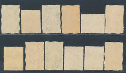 1938-48 Kaimaninseln, Stanley Gibbons n. 115/26a, 12 Werte Serie, postfrisch**