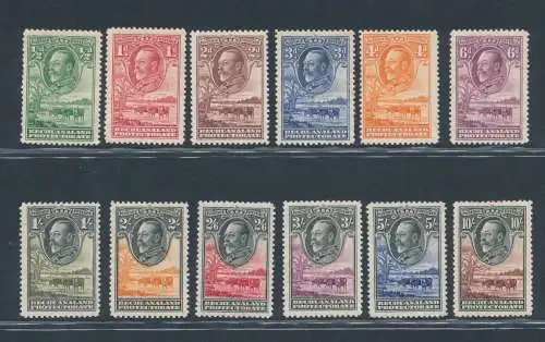 1932 Protektorat Bechuanaland, Stanley Gibbons n. 99/110, MH*