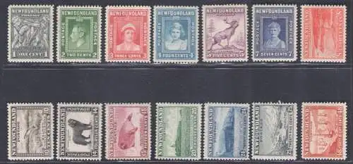 1941-44 Neufundland, Stanley Gibbons n. 276/89, postfrisch**