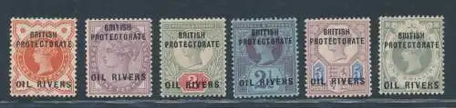 1892 Niger Küstenprotektorat SG Nr. 1/6 British Protectorate Oil River, MH*