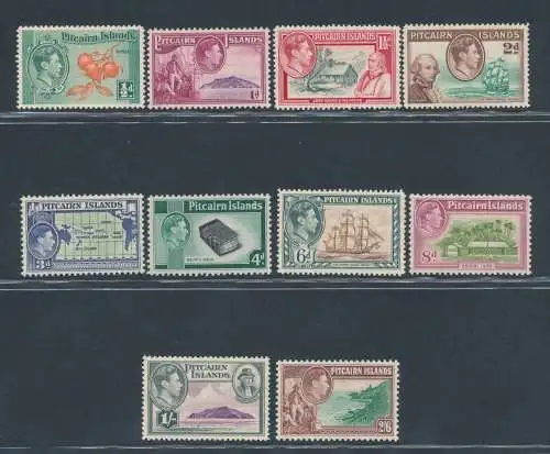 1938-52 St. Helena, Stanley Gibbons Nr. 25/45 - postfrisch**