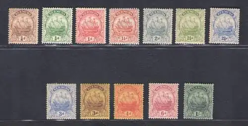1922-34 Bermuda, Stanley Gibbons Nr. 77/87 - MH*