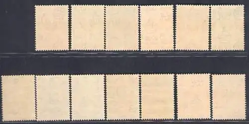 1938-43 Gold Coast, Stanley Gibbons Nr. 120a-32, Georg VI, MNH**