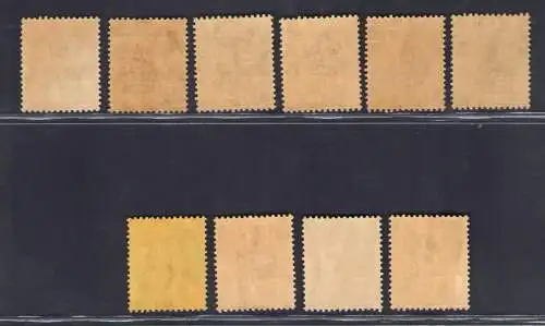 1921-27 British Guayana - Stanley Gibbons Nr. 272/82 - postfrisch**