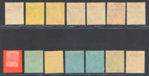 1914-23 Britische Salomonen - Stanley Gibbons Nr. 22/38 - MH*