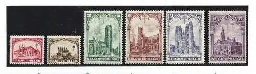1928 Belgien - Kathedralen - Nr. 267/272 - 6 MH Werte*