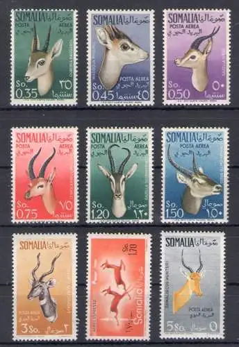 1955-59 Somalia Afis - Sächsische Luftpost Nr. 26/31+45/47 - postfrisch**