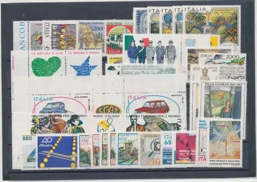 1986 Italien Republik, Vollständiges Jahr 42 Werte, neue Briefmarken - postfrisch**