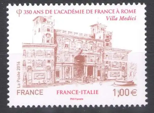 2016 FRANKREICH GEMEINSAME AUSGABE MIT ITALIEN VILLA MEDICI 1 Val. postfrisch**