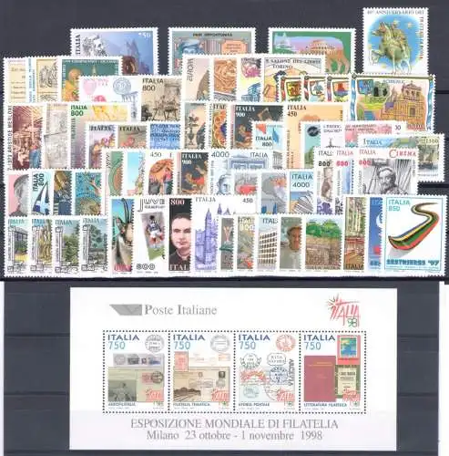 1990-1999 Italien Republik, komplette Jahrgänge - SONDERANGEBOT, neue Briefmarken - postfrisch**