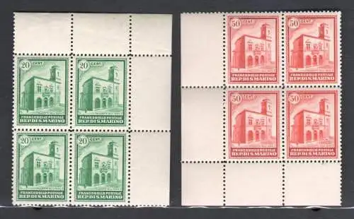 1932 SAN MARINO Nr. 159/163 WUNDERSCHÖNE VIERTEL MNH** Diena/Bolaffi Zertifikate