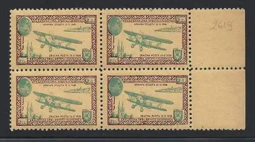 1928 JUGOSLAWIEN - Halboffizielle Briefmarken, Luftpost - postfrisch **