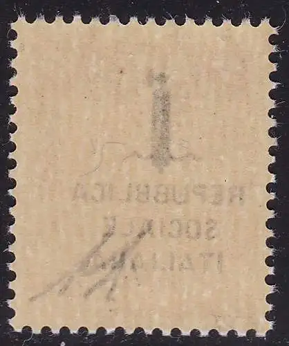 1944 RSI, Nr. 495/A 20c. carminio mnh/** signiert A.Diena