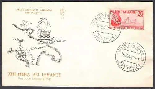 1949 REPUBLIK - VENETIEN Nr. 29 20 Lire Fiera del Levante