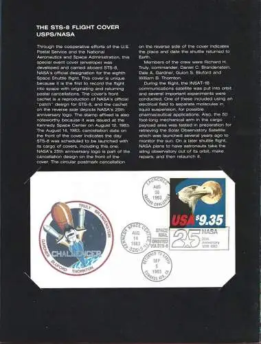 1983 USA - Adler und Mond $ 9,35 FOLDER