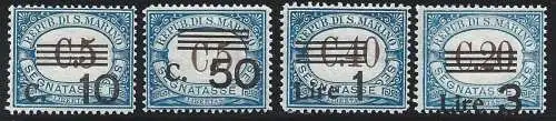 1940 SAN MARINO, Tassen Nr. 60/63 mnh/**