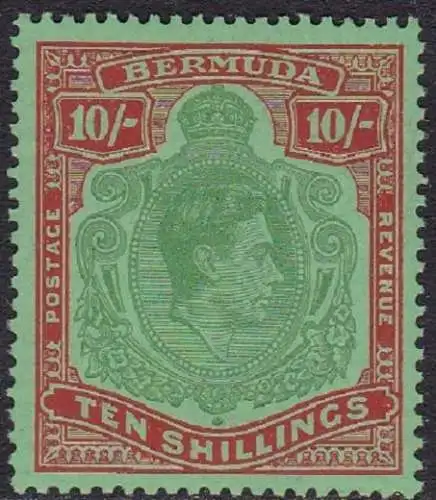 1951 BERMUDA, SG 119e 10 sh. postfrisch/**