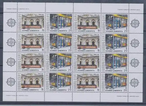 1990 EUROPA CEPT Griechenland Miniblatt Postgebäude postfrisch**