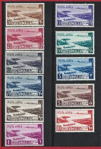 1950/51 SOMALIA AFIS, Luftpost 1/11 postfrisch/**