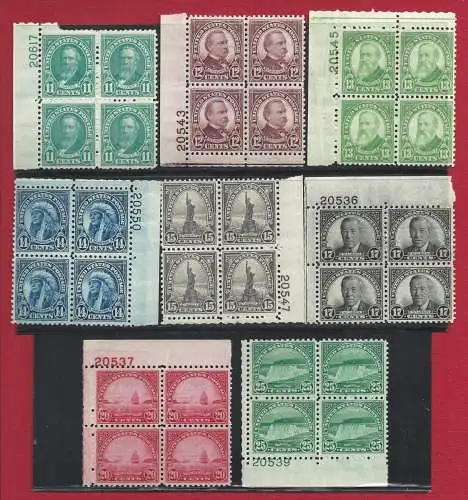 1931 USA, Nr. 496/503 QUARTINA POSTFRISCH/**