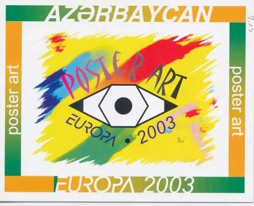 2003 EUROPA CEPT Aserbaidschan Kunstheft-Plakate postfrisch**