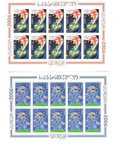 2006 EUROPA CEPT Georgia 2 Minipole Jugendintegration postfrisch**