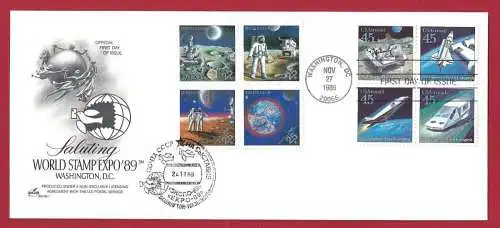 1989 Weltausstellung in Washington - Brief mit Porto USA-UDSS