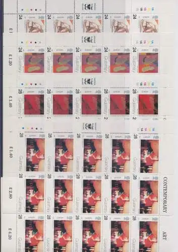 1993 EUROPA CEPT Guernsey 4 Minifos Zeitgenössische Kunst postfrisch**