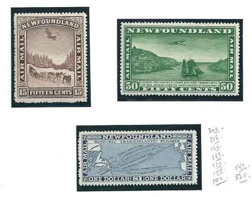 1931 NEUFUNDLAND/NEUFUNDLAND - SG 192/194 3 MLH/MNH Werte