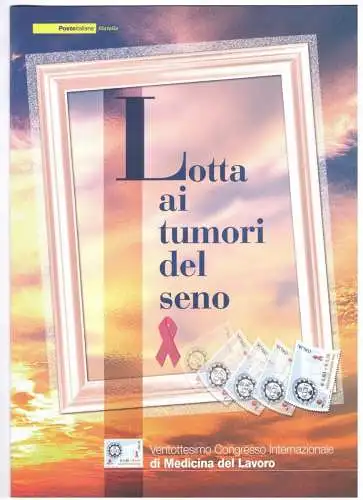 2006 Italienische Republik Folder Briefmarken zur Bekämpfung von Brustkrebs mnh**
