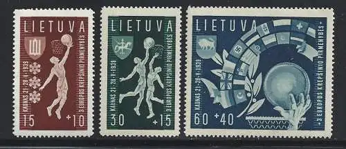 1939 Litauen - Nr. 370/372 3 MNH/** Werte