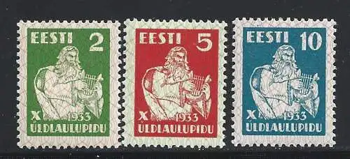 1933 Estland - Nr. 122/124 - 3 Werte - MH*