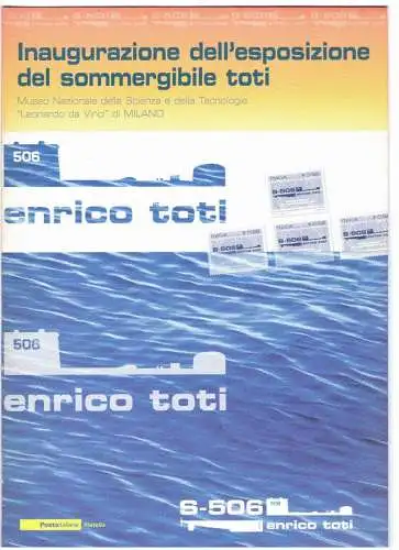 2005 Italien - Republik, Ordner Eröffnung Ausstellung U-Boot Toti MNH**