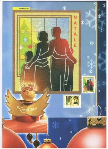 2005 Italien - Republik, Folder Briefmarken, Weihnachten mnh**