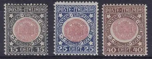 1921 KÖNIGREICH - Nr. 113/115 Venezia Giulia postfrisch/**