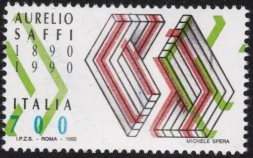 1990 Italienische Republik, Nr. 1931 VARIETÉ #039; NICHT KATALOGISIERT