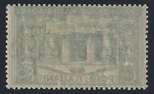 1922 KÖNIGREICH, Nr. 130h 80 Cent. blau postfrisch/** ABZIEHBILD