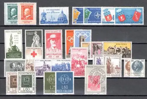 1959 Italien Republik, neue Briefmarken, Vollständiges Jahr 29 Werte, postfrisch**
