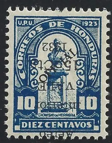 1932 HONDURAS, YT PA 58 MLH * - SORTE UMGEDREHTER ÜBERDRUCK